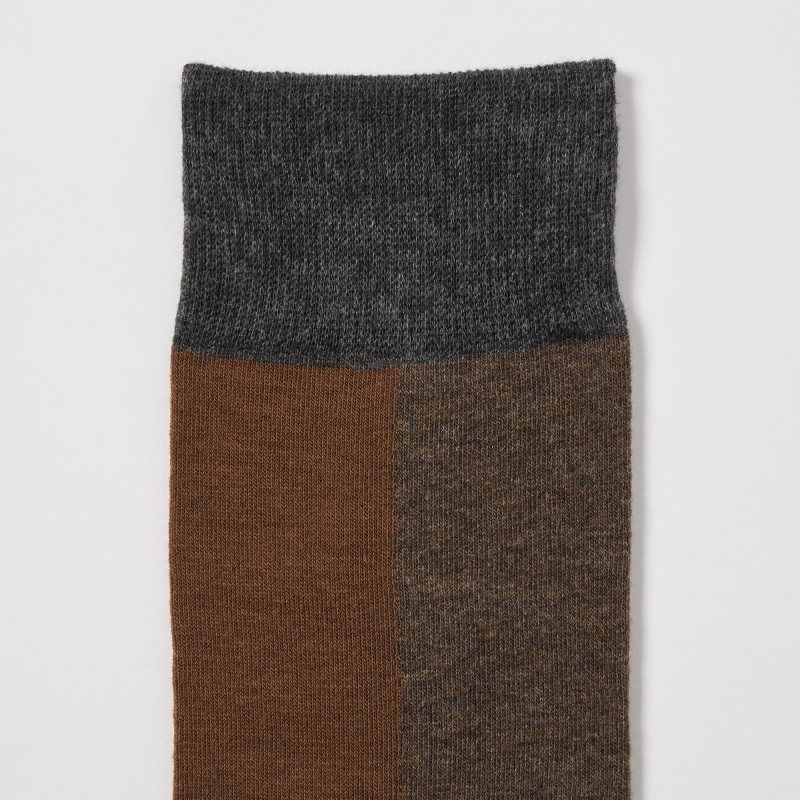 Uniqlo Striped Sokker Herre Brune | 6916009