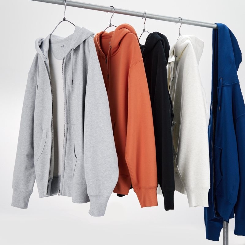 Uniqlo Sweat Full-zip Hættetrøje Herre Sort | 5991391