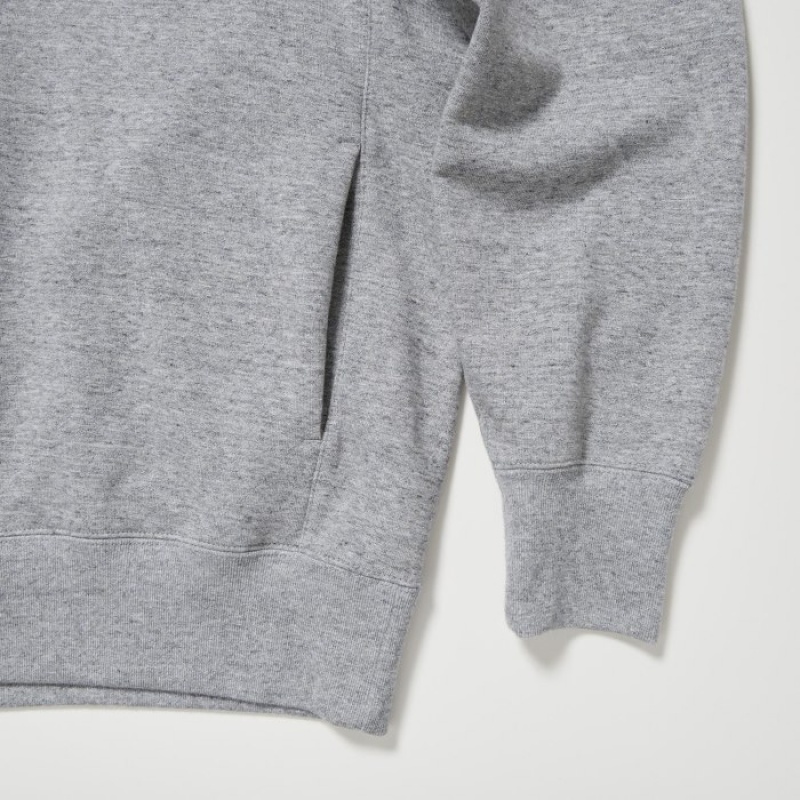 Uniqlo Sweat Pullover Hættetrøje Dame Grå | 2137047