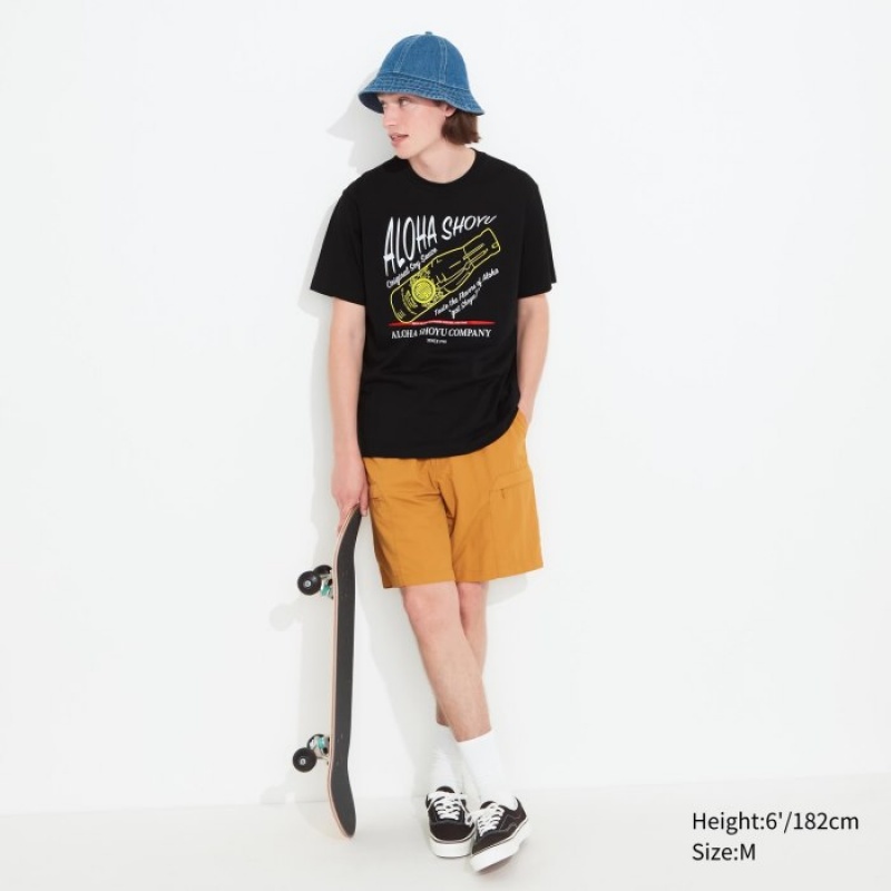 Uniqlo The Brands Hawaii UT Short-Sleeve Aloha Shoyu T Shirts Dame Sort | 5942405
