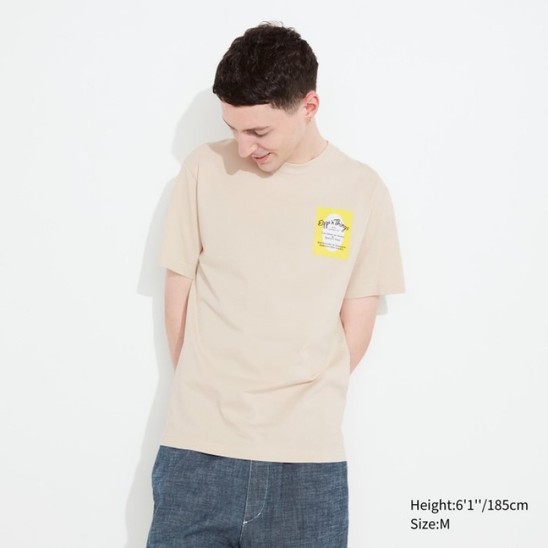Uniqlo The Brands Hawaii UT Short-Sleeve Eggs 'n Things T Shirts Dame Beige | 5215930