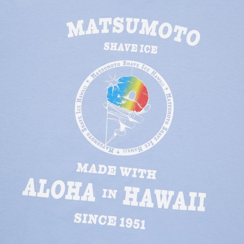 Uniqlo The Brands Hawaii UT Short-Sleeve Matsumoto Shave Ice T Shirts Dame Blå | 2732374