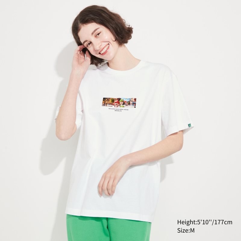 Uniqlo The Super Mario Bros. Movie Ut Short Sleeve Graphic T Shirts Herre Hvide | 9923410