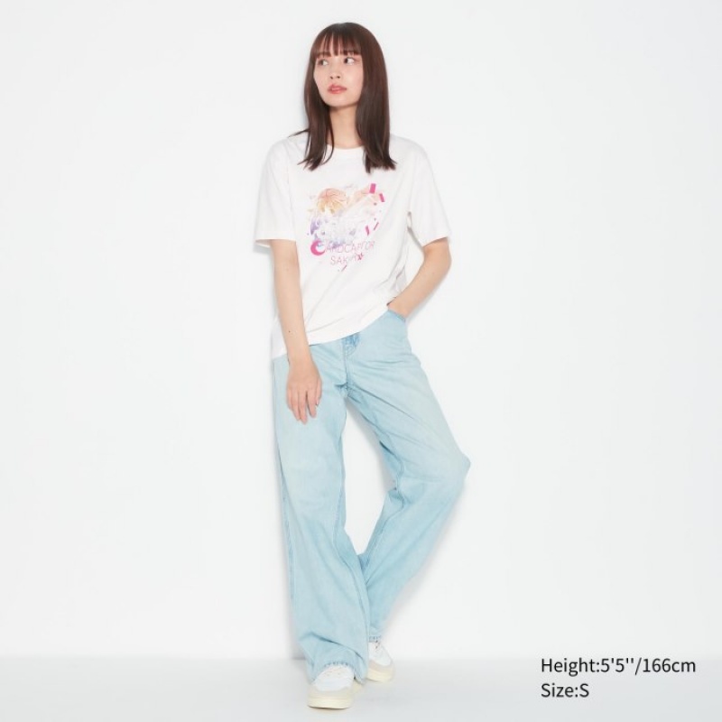 Uniqlo The World of CLAMP UT Short Sleeve T Shirts Dame Hvide | 8383027