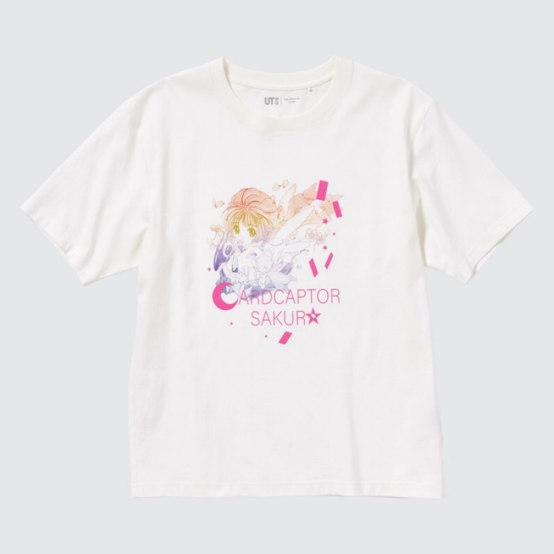 Uniqlo The World of CLAMP UT Short Sleeve T Shirts Dame Hvide | 8383027