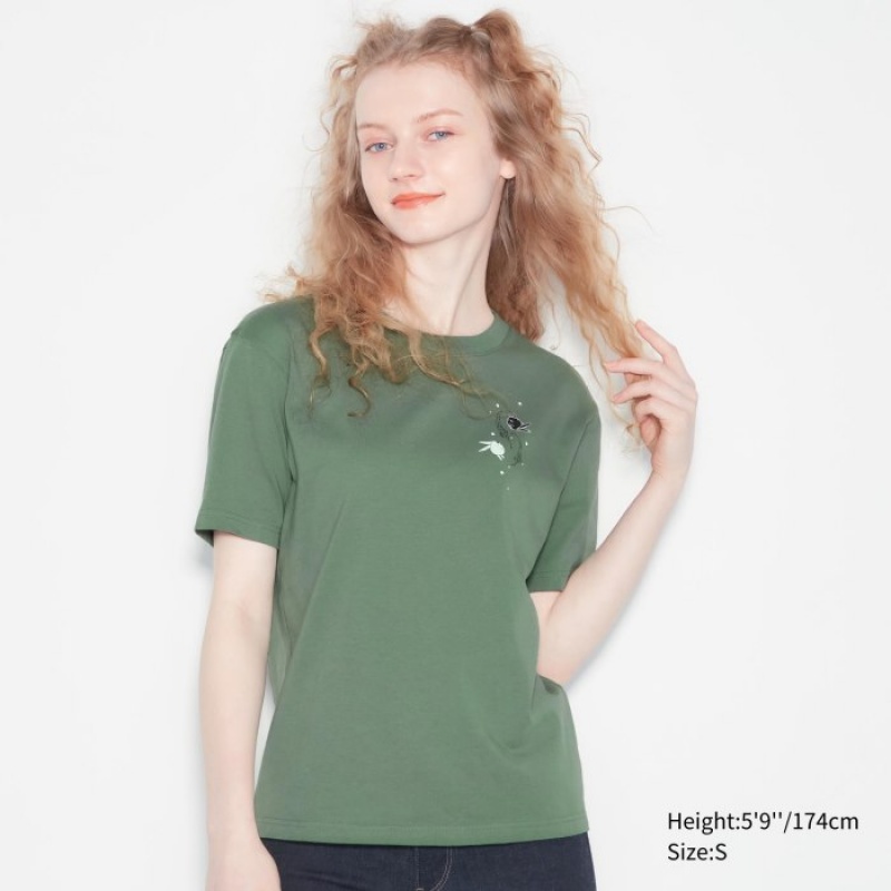Uniqlo The World of CLAMP UT Short Sleeve T Shirts Dame Grøn | 3879242