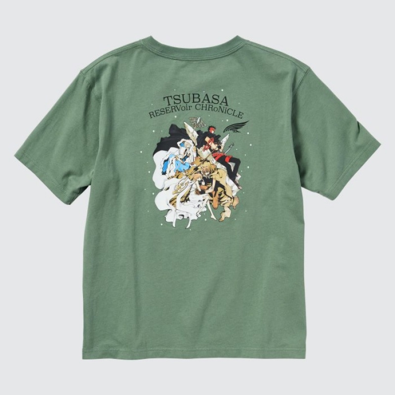 Uniqlo The World of CLAMP UT Short Sleeve T Shirts Dame Grøn | 3879242