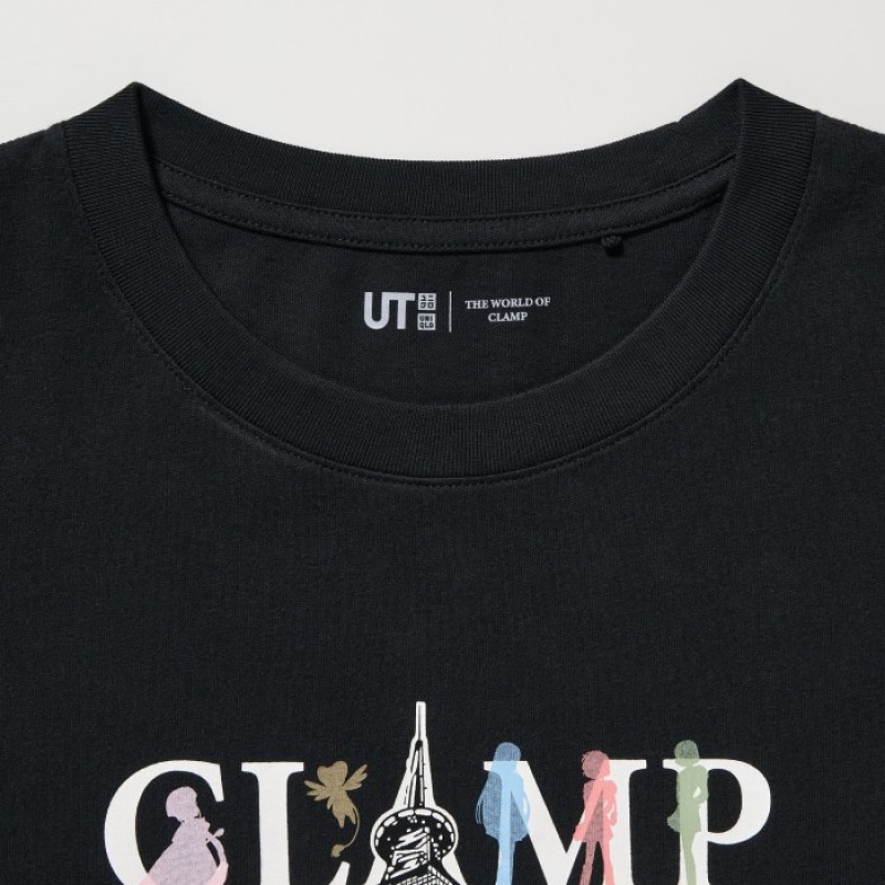 Uniqlo The World of CLAMP UT Short Sleeve T Shirts Dame Sort | 8023372