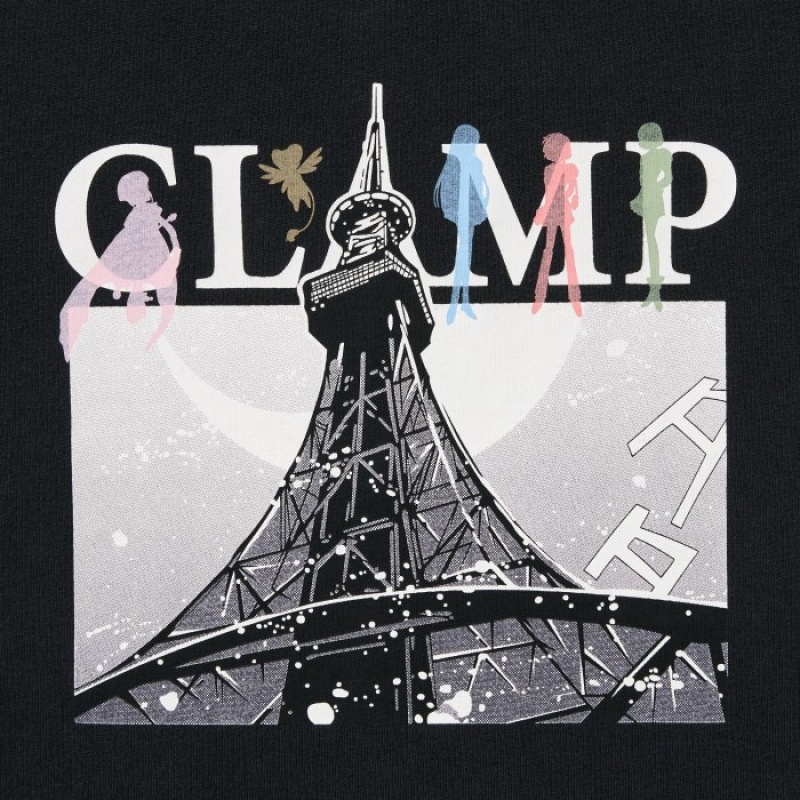 Uniqlo The World of CLAMP UT Short Sleeve T Shirts Dame Sort | 8023372
