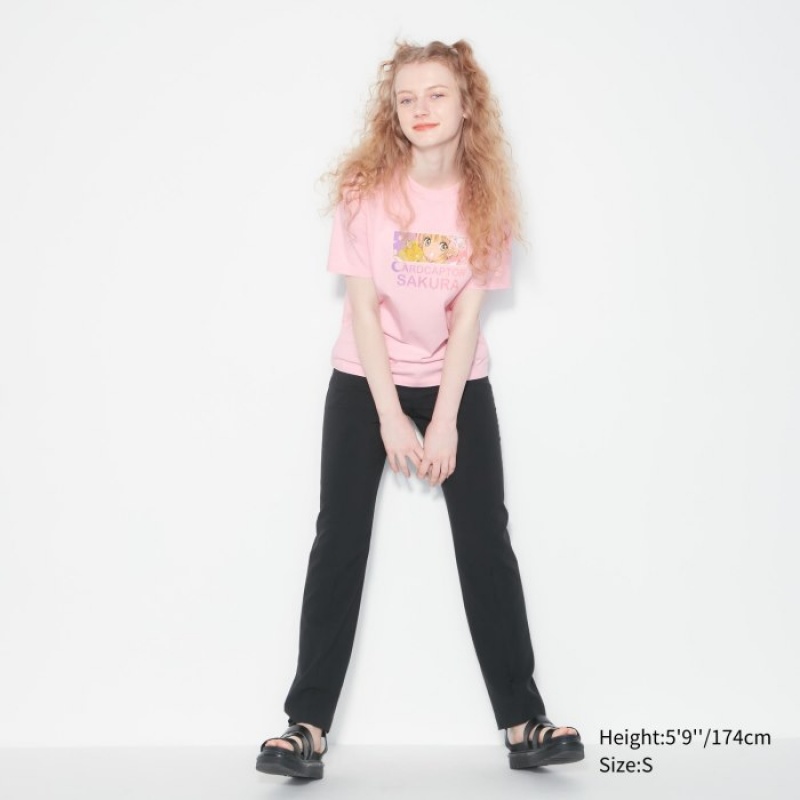 Uniqlo The World of CLAMP UT Short Sleeve T Shirts Dame Lyserød | 1652212