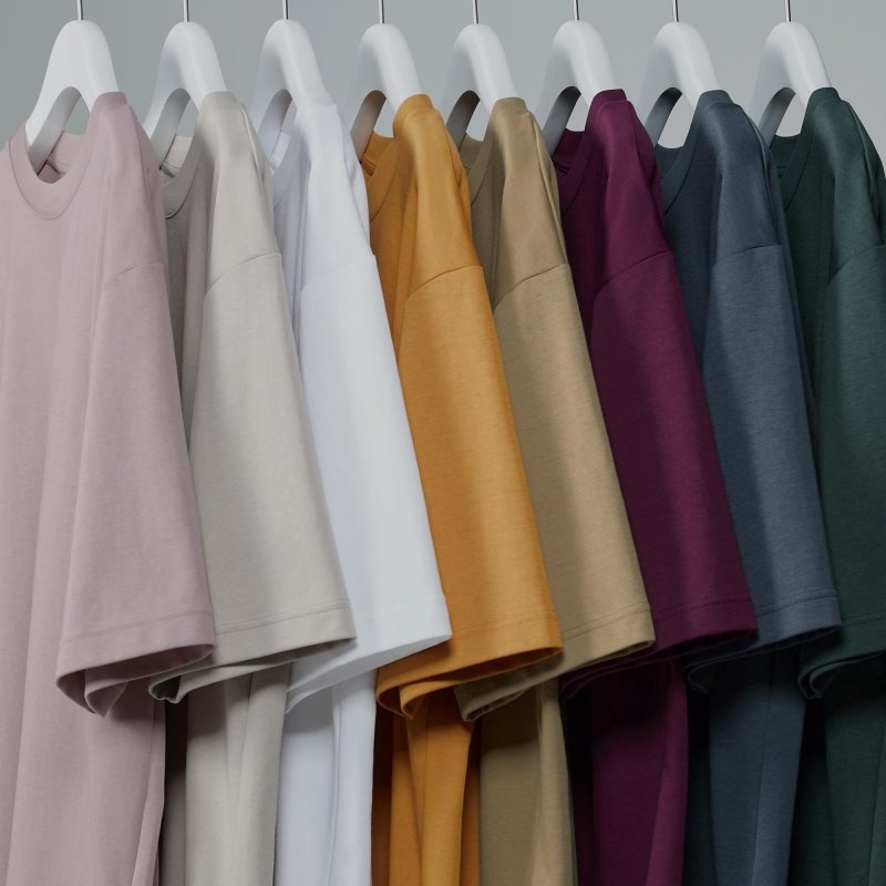 Uniqlo U AIRism Cotton Oversized Crew Neck Half-Sleeve T Shirts Herre Olivengrøn | 8873149