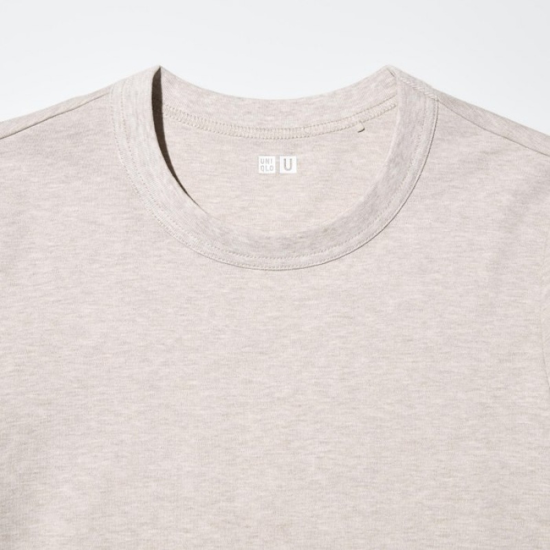 Uniqlo U Crew Neck Short-sleeve T Shirts Dame Lyserød | 2499088