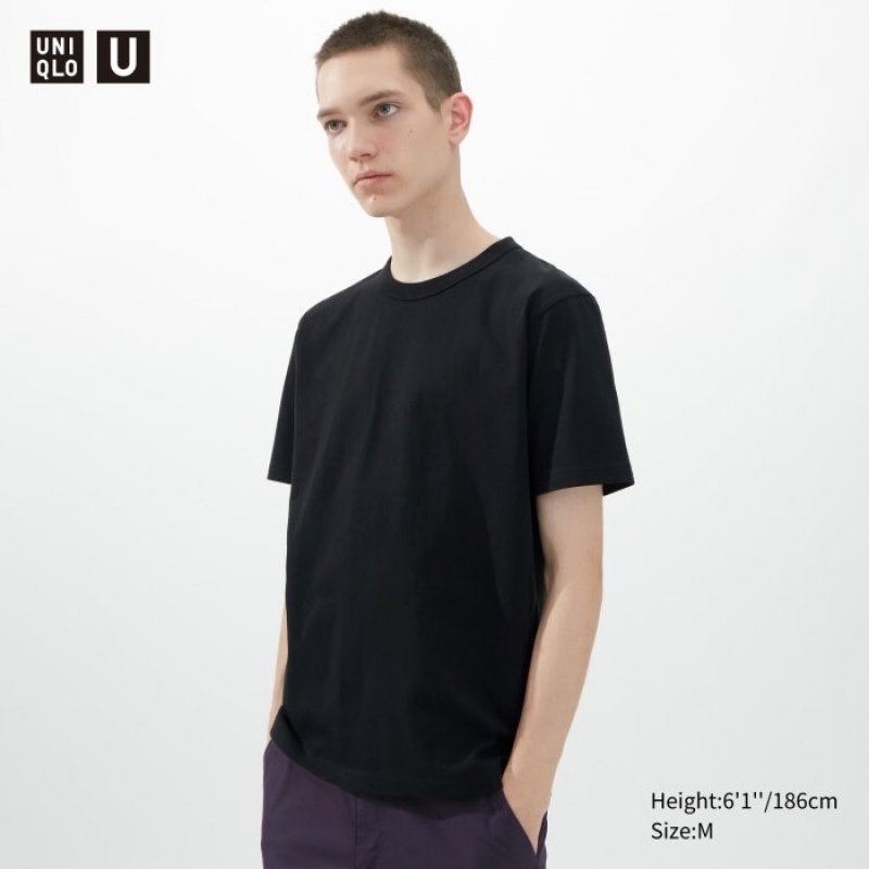 Uniqlo U Crew Neck Short-sleeve T Shirts Dame Sort | 7781204