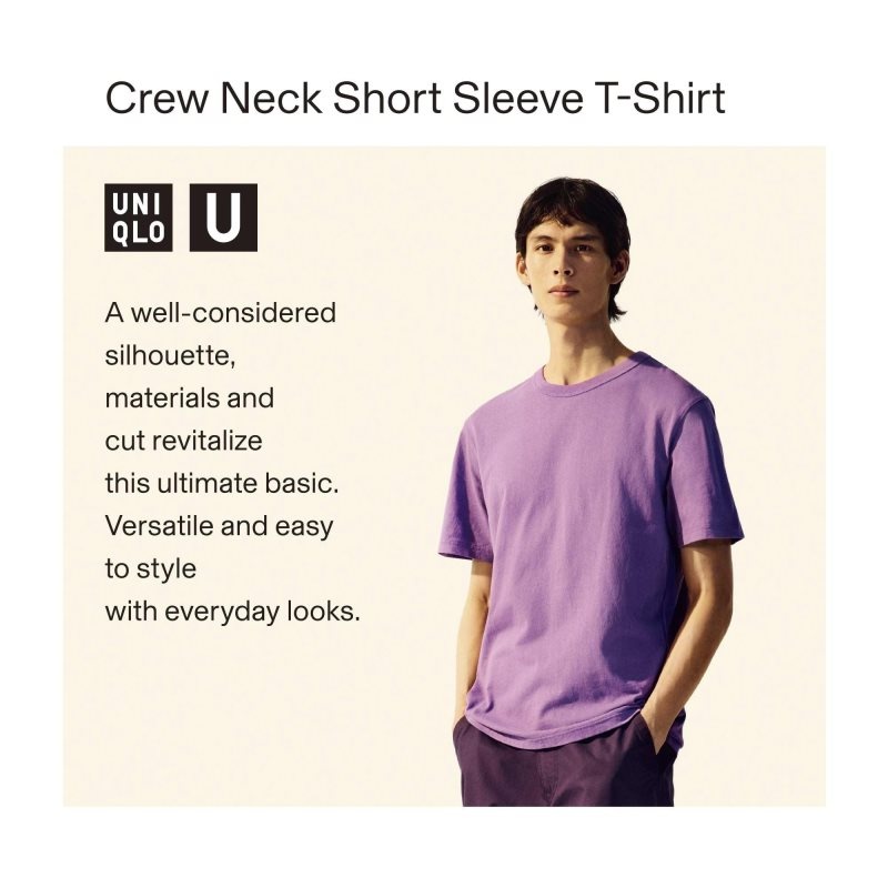 Uniqlo U Crew Neck Short-sleeve T Shirts Herre Gul | 5450495