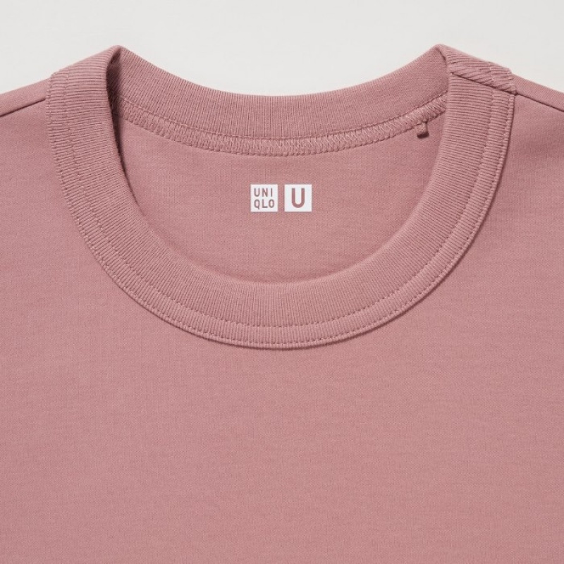 Uniqlo U Crew Neck Short-sleeve T Shirts Dame Gul | 6735489