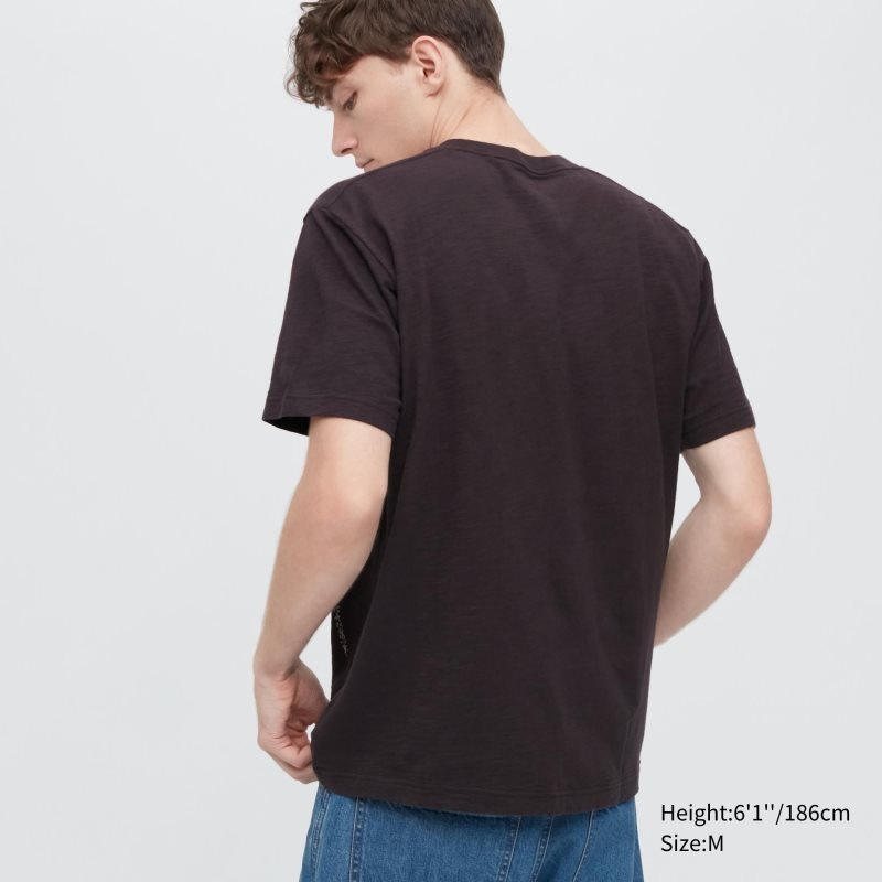 Uniqlo Ukiyo-e Ut Short-sleeve Graphic T Shirts Herre Chokolade | 7321172
