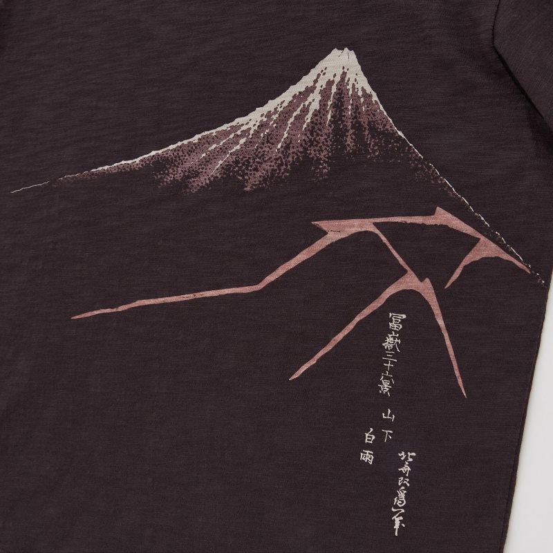 Uniqlo Ukiyo-e Ut Short-sleeve Graphic T Shirts Herre Chokolade | 7321172