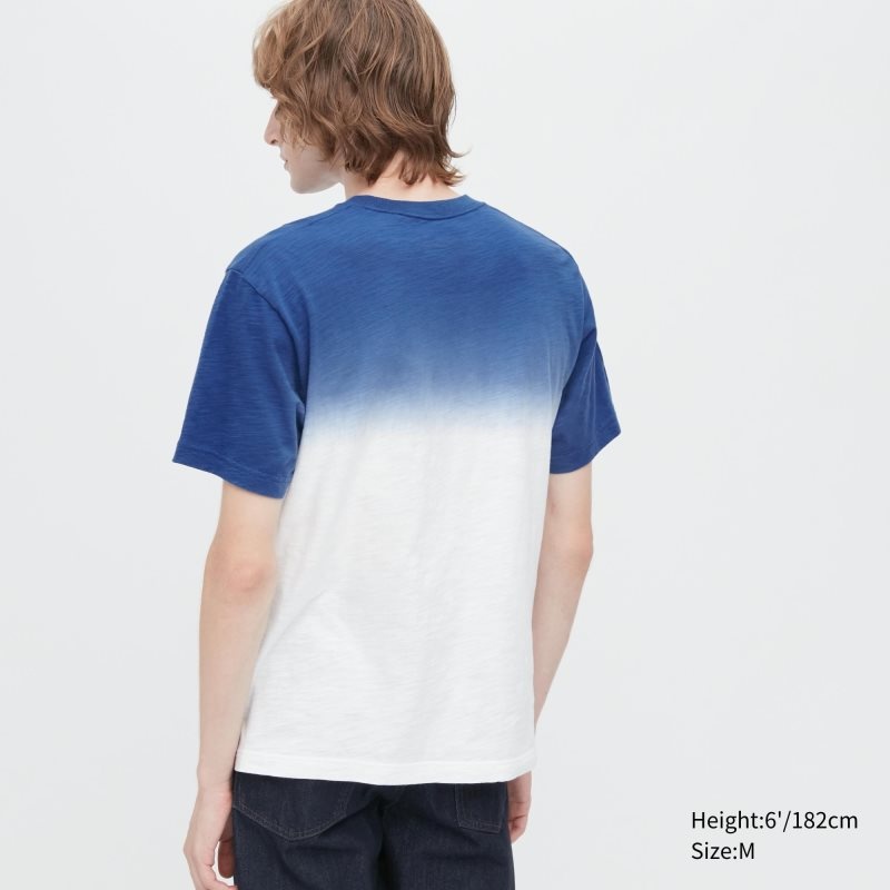 Uniqlo Ukiyo-e Ut Short-sleeve Graphic T Shirts Herre Blå | 9068234