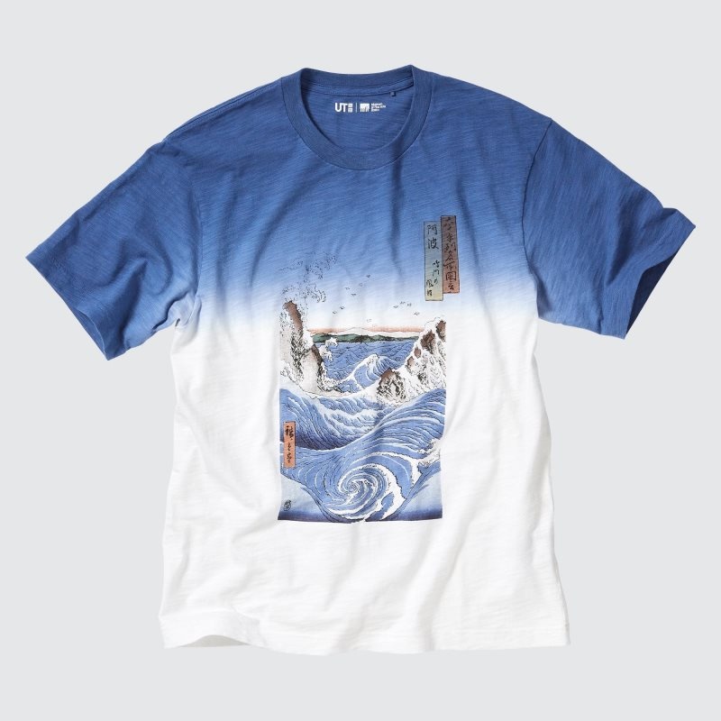 Uniqlo Ukiyo-e Ut Short-sleeve Graphic T Shirts Herre Blå | 9068234