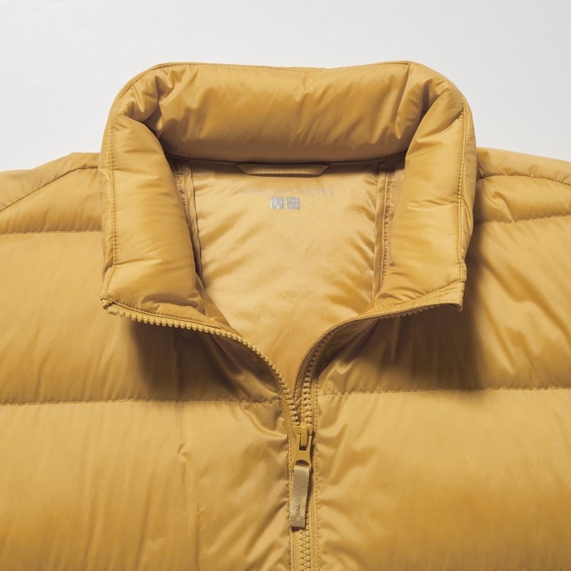 Uniqlo Ultra Light Down 3d Cut Wide Quilt Jakker Herre Beige | 3184689