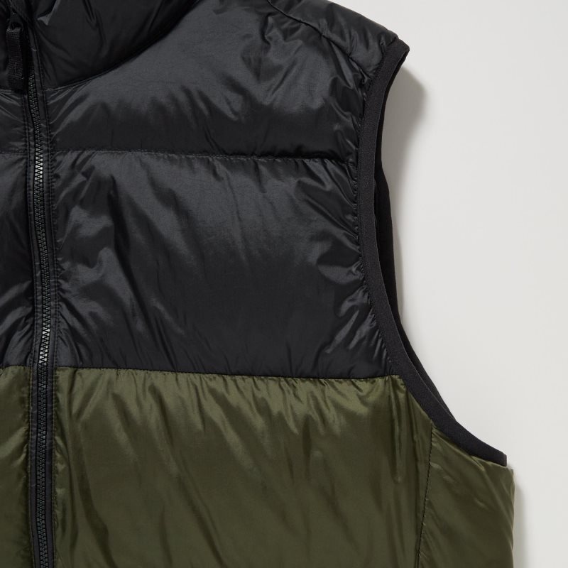 Uniqlo Ultra Light Down Color Block Vest Herre Brune | 8035259
