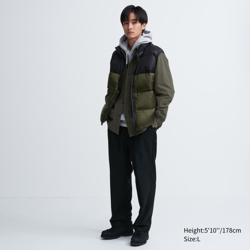 Uniqlo Ultra Light Down Color Block Vest Herre Brune | 8035259