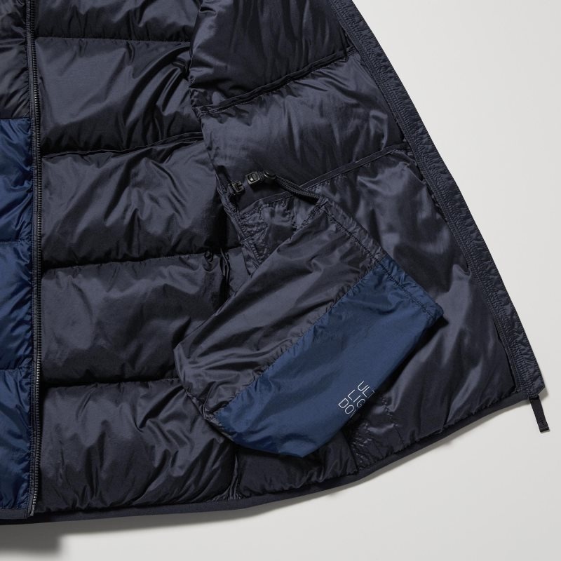Uniqlo Ultra Light Down Wide Quilt Color Block Vest Herre Brune | 5378670