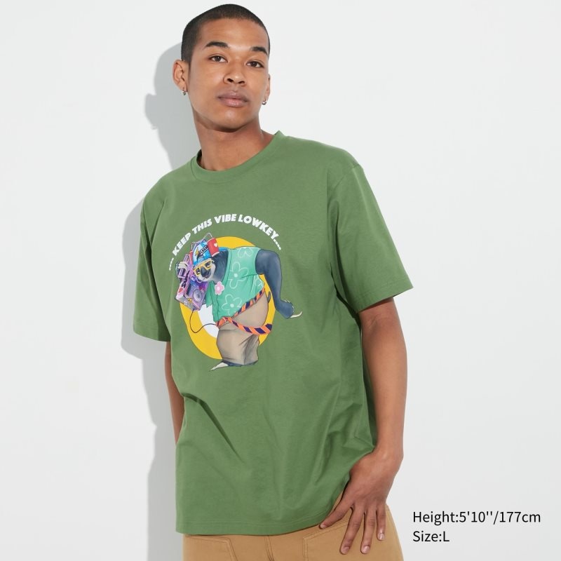 Uniqlo Utgp2023: Magic For All Ut Short-sleeve Graphic Psychkennedy T Shirts Herre Grøn | 5902821