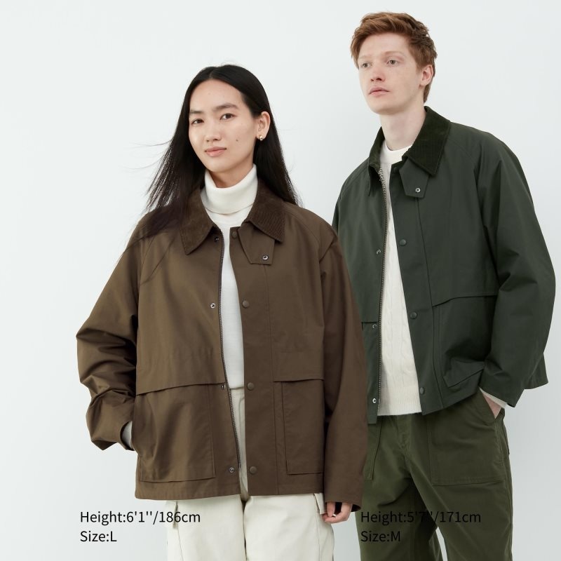 Uniqlo Utility Short Jakker Herre Brune | 959053