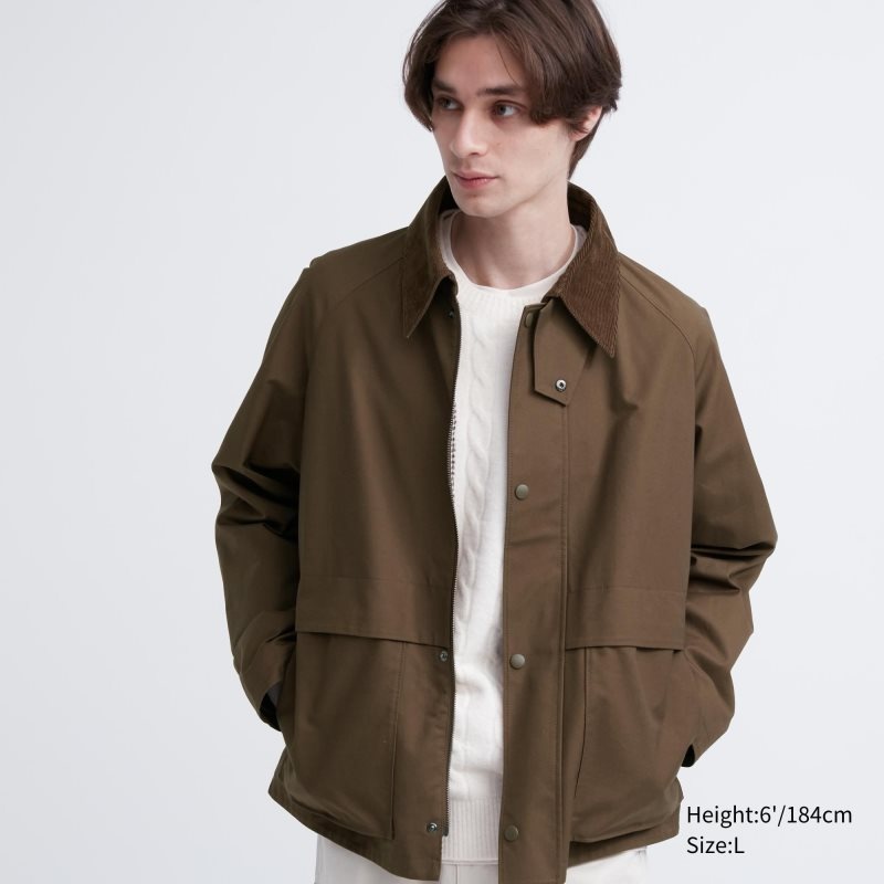 Uniqlo Utility Short Jakker Herre Brune | 959053