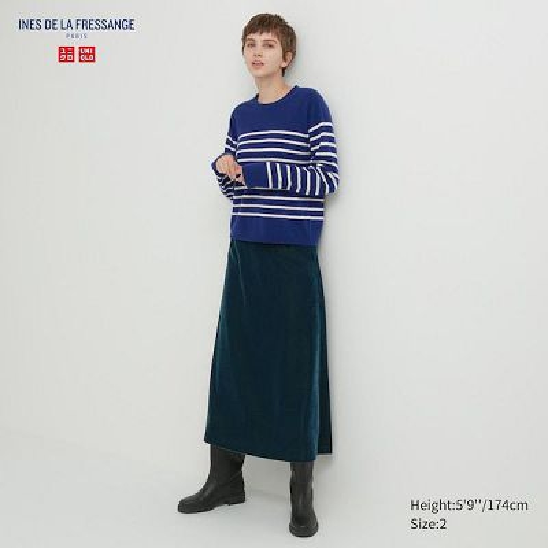 Uniqlo Velvet Narrow Nederdel Dame Grøn | 9331323