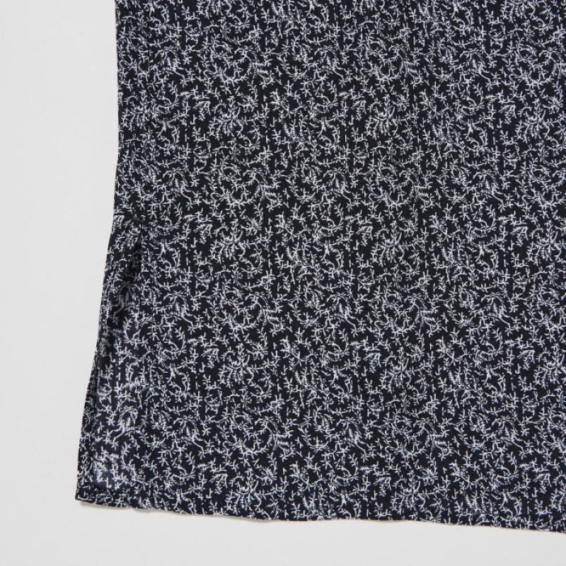 Uniqlo Volume Long-Sleeve Bluse Dame Sort | 1506338