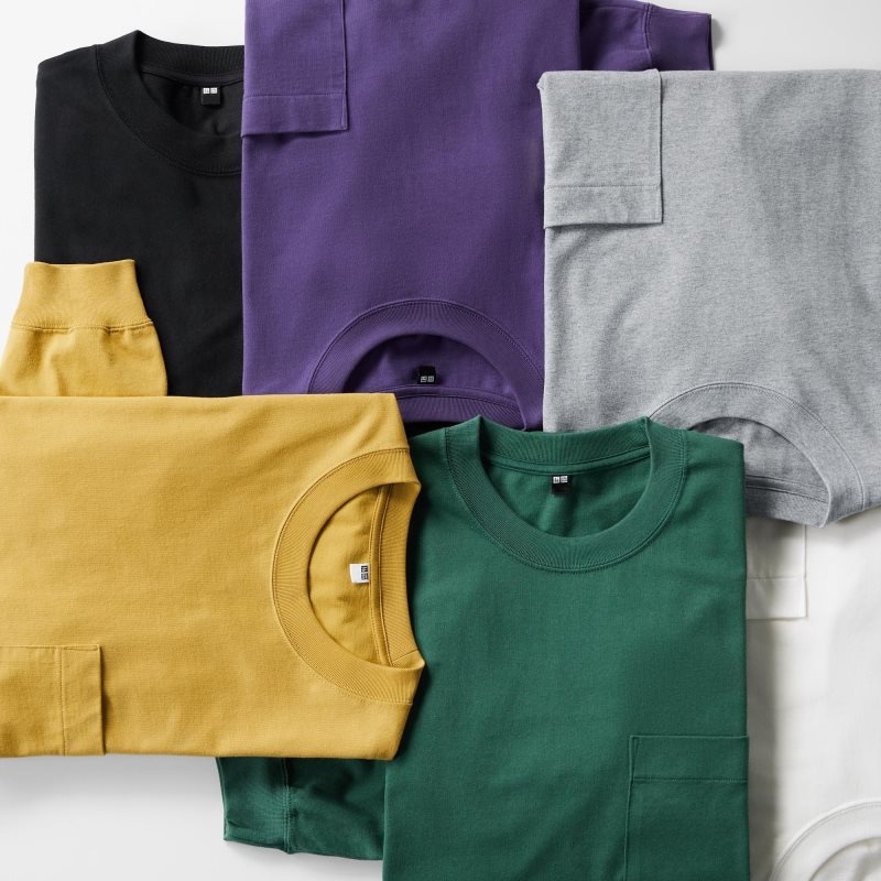 Uniqlo Washed Cotton Crew Neck Long-sleeve T Shirts Herre Gul | 7151689