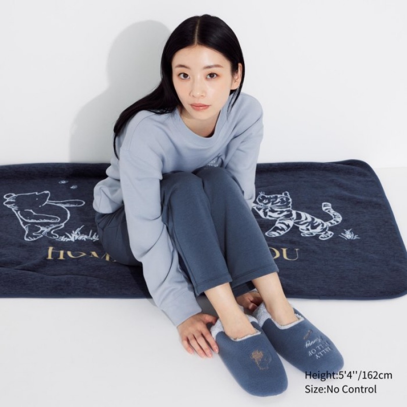 Uniqlo Winnie the Pooh Collection Tøfler Dame Blå | 2297416