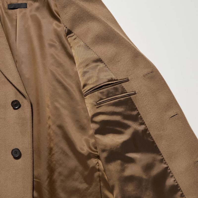 Uniqlo Wool Cashmere Chesterfield Frakker Herre Brune | 1809599
