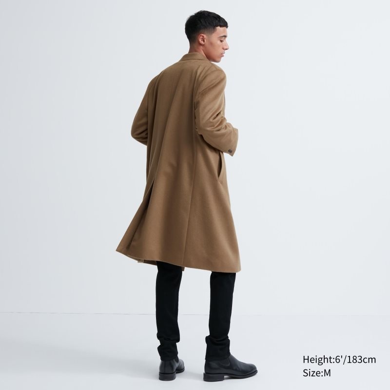 Uniqlo Wool Cashmere Chesterfield Frakker Herre Brune | 1809599