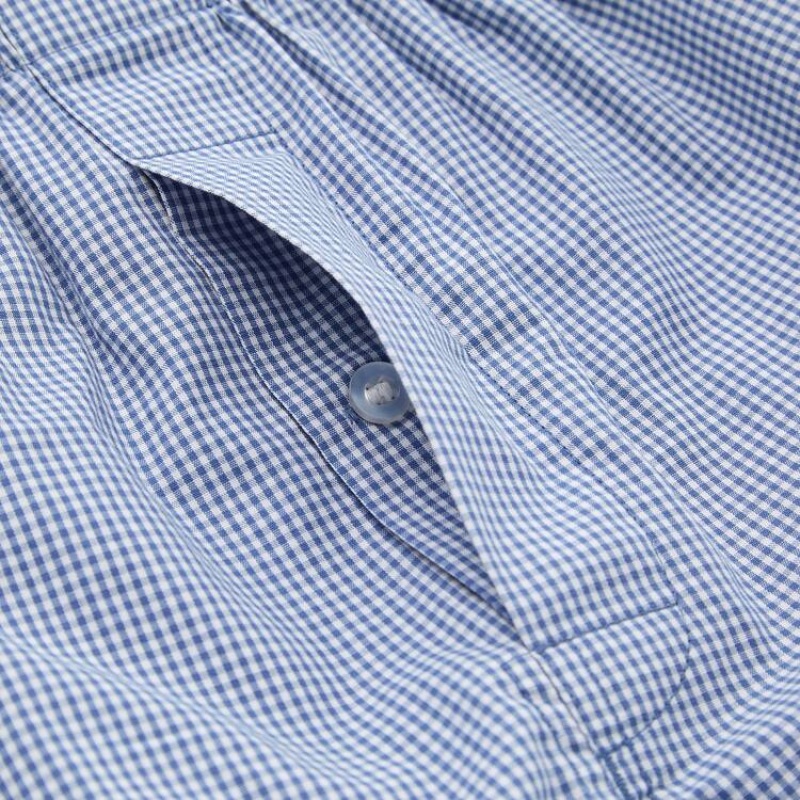 Uniqlo Woven Checked Boxer Undertøj Herre Mørkeblå | 2878813